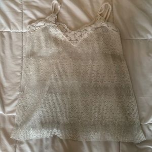 White knit tank top